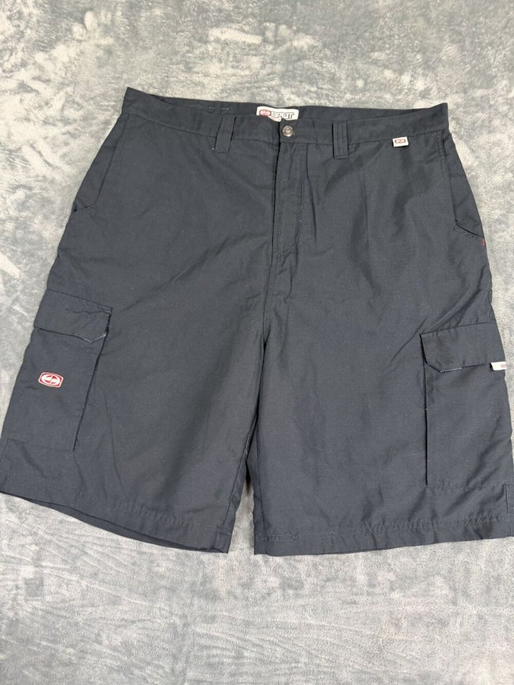 Split Mens Cargo Shorts Blue Size 36 Mesh Lined
